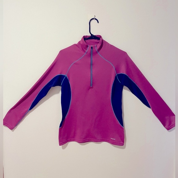 Patagonia Midweight Capilene 1/4 Zip Top Pink and Blue Women’s S - Picture 1 of 10